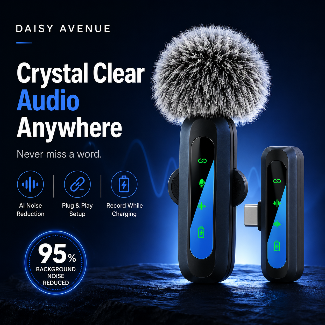 Professional Wireless Lavalier Microphone